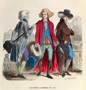 Herredrakter i 1787 - privat samling av Anonymous Anonymous
