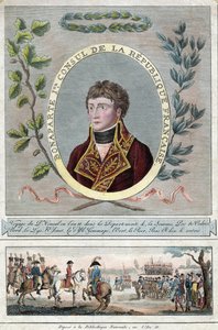 Napoleon Bonaparte som Frankrikes første konsul - Anonym - 1802 - Etsning, akvarell - 28,1x17,9 - Privat samling av Anonymous Anonymous