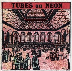 Nye gassegenskaper: neonrør. Anonym illustrasjon av 1925. Privat samling. av Anonymous Anonymous