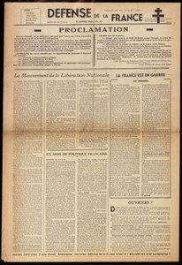 En av de hemmelige avisene "" Défense de France"" av 15/01/1944 av Anonymous Anonymous