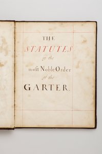 Order of the Garter: Book of Statutes som tilhørte Charles Fitzroy, Duke of Grafton - Akvarellmanuskript, Beg. 18. århundre av Anonymous Anonymous