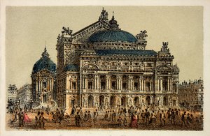 Paris i 1874: Den nye operaen (opera garnier), privat samling av Anonymous Anonymous