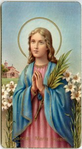 Fromt bilde: Maria Goretti italiensk jomfru-martyr (kromolitografi) av Anonymous Anonymous