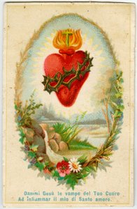 Fromt bilde: Sacred Heart (kromolitografi) av Anonymous Anonymous