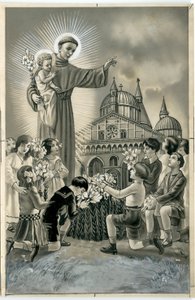 Fromt bilde: Sankt Antonius av Lisboa (trykk) av Anonymous Anonymous