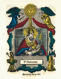 Fromt bilde: Saint Gregoire I den store. Gravering av 1800-tallets privatsamling av Anonymous Anonymous