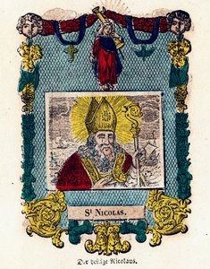 Fromt bilde: Saint Nicholas. Gravering av 1800-tallets privatsamling av Anonymous Anonymous