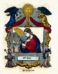 Fromme bilde: Saint Zoe. Gravering av 1800-tallets privatsamling av Anonymous Anonymous