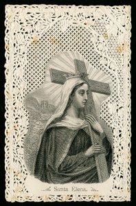 Fromme bilde: St. Helena, mor til Konstantin den store (gravering) av Anonymous Anonymous