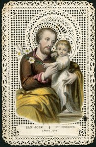 Fromt bilde: St. Josef og Jesus (gravering) av Anonymous Anonymous