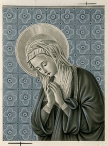 Fromt bilde: Jomfru Maria (trykk) av Anonymous Anonymous