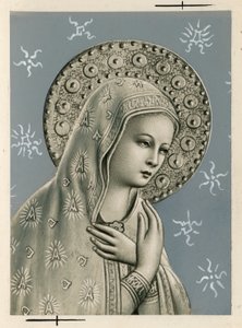 Fromt bilde: Jomfru Maria (trykk) av Anonymous Anonymous