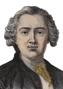 Portrettgravering av Claude Adrien (Claus- Adrien) Helvetius (1715-1771) engelsk filosof - gravering av Anonymous Anonymous