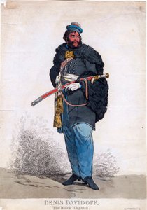 ""Portrett av Denis Davydov (Davidoff) (1784-1839)"" Anonym gravering 1813 Dim 32,7x23 cm Privat samling av Anonymous Anonymous