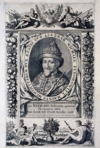 Portrett av tsar Michel I Feodorovich av Russland (Michel Feodorovitch Romanov av Anonymous Anonymous