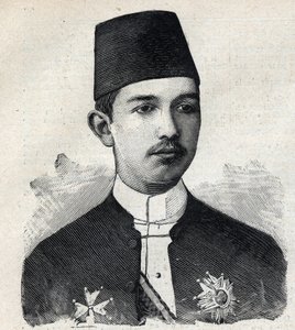 Portrait of Abbas II Pasha (1874-1944), Vice King of Egypt. Engraving in “” Le Peute Parisien”” av Anonymous Anonymous