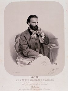 Portrait of Angelo Mariani (lithography av Anonymous Anonymous