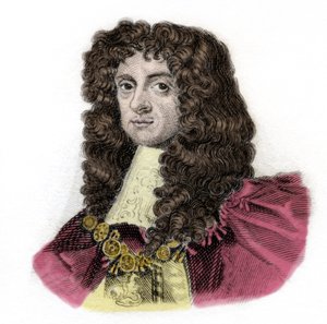 Portrett av Charles II (1630-1685) Konge av England Gravering fra 1800-tallet. Milanese av Anonymous Anonymous