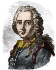 Portrett av Claude, ridder deretter greve av Forbin (1656 - 1733) fransk sjømann. Gravering fra 1800-tallet. Privat samling. av Anonymous Anonymous