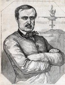 Portrett av Francois-Desire Froment-Meurice (Francois Desire Froment Meurice) (1802-1855) Fransk gullfisk. Gravering fra 1855. Privat samling. av Anonymous Anonymous