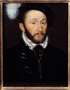 Portrett av Francois III de la Rochefoucauld, guvernør i Champagne (d. 1572) Anonymt maleri. Det 16. århundre. Søn 0,33x0,23 m av Anonymous Anonymous