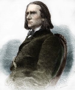 Portrett av Franz Liszt, ungarsk pianist og komponist (1811 - 1886). av Anonymous Anonymous