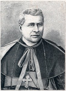 Portrett av Giovanni Simeoni (1816-1892), italiensk kardinal. Gravering i "The Catholic Missions in the XIXth Century" av Louis-Eugene (Louis Eugene) Louvet. privat samling. av Anonymous Anonymous