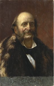 Portrett av Jacques Offenbach (1819-1880) - Anonym - Olje på lerret - Privat samling av Anonymous Anonymous