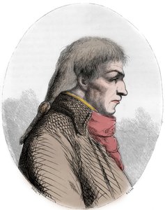 Portrett av Joseph Le Bon (1765-95) Fransk politiker - Portrett av Guislain Francois Joseph Le Bon (1765-1795), fransk revolusjonær - Gravering fra 1863 i "Den røde boken - Histoire De L