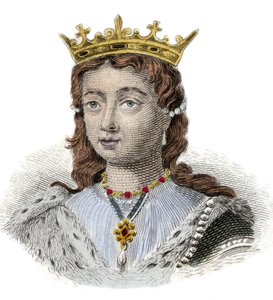 Portrett av Margarita av Anjou, dronning av England (1429-1482) Gravering fra 1800-tallet. Milanese av Anonymous Anonymous
