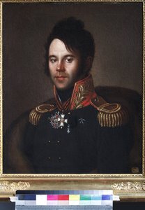 Portrett av generalordfører Pyotr Afanasievich Papkov (1772-1853) - Anonym. Olje på lerret av Anonymous Anonymous
