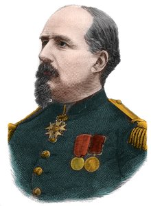 Portrett av Pierre Philippe Denfert Rochereau (Denfert-Rochereau) (1823-1878) fransk oberst. av Anonymous Anonymous