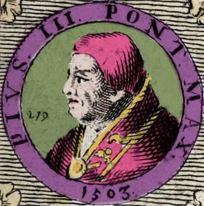 Portrett av Pius III, Francesco Todeschini Piccolomini (1439-1503), valgt til pave 22. september av Anonymous Anonymous