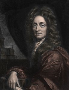 Portrett av Sir Christopher Wren, engelsk arkitekt (1632-1723). av Anonymous Anonymous