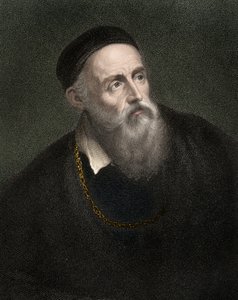 Portrett av Titian (1490-1576), Tiziano Vecellio, venetiansk maler av Anonymous Anonymous