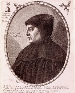 Portrett av Tommaso Campanella, dominikansk munk og filosof. Gravering. av Anonymous Anonymous