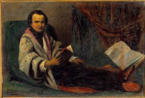 Portrett av Victor Hugo (1802-1885) Anonymt maleri. 1800-tallet. Sol 0,66x0,98 m av Anonymous Anonymous