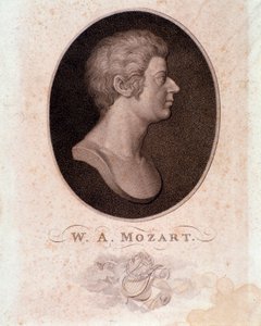 Portrett av Wolfgang Amadeus Mozart (gravering) av Anonymous Anonymous