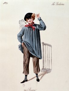 Portrett av en gateselger I, fra La boheme av Puccini (1892-1895) av Anonymous Anonymous