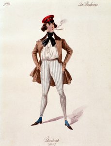 Portrett av en student, fra La boheme av Puccini (1892-1895) av Anonymous Anonymous