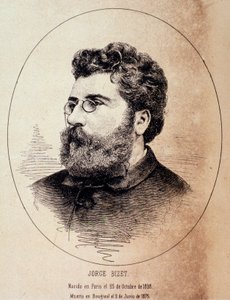 Portrett av den engelske komponisten Georges Bizet (Tegning etter fotografi av Anonymous Anonymous