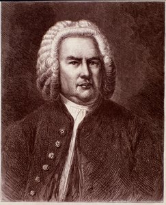 Portrett av den tyske komponisten Johann Sebastian Bach (gravering. 1800-tallet) av Anonymous Anonymous