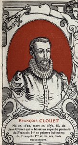 Portrett av den franske maleren Francois Clouet (1510-1572) Gravering fra 1914. av Anonymous Anonymous