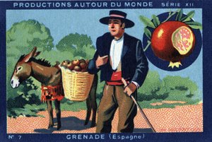 Produksjoner over hele verden: Granada i Spania. Kromolitografi fra 1933 i "" Joseph-Milliat Album"" av Anonymous Anonymous