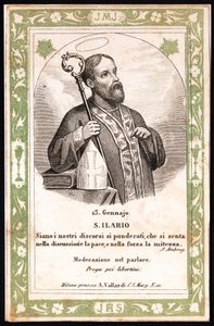 Representasjon av Saint Hilaire Pious-bilde. Postkort. Begynnelsen av det 20. århundre. Privat samling av Anonymous Anonymous
