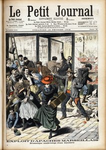 Ran av en smykkebutikk i Marseille av Apaches Marseille. Gravering i overskriften til Petition Journal av Anonymous Anonymous