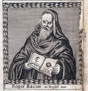 Roger Bacon (1214-1294), med kallenavnet Doctor Mirabilis (Doctor beundringsverdig) - Anonymt arbeid, gravering av Anonymous Anonymous