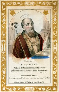 Saint Anselm (gravering av Anonymous Anonymous