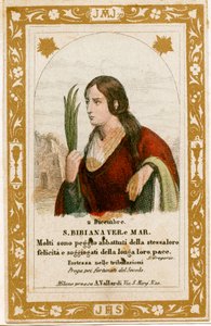 Saint Bibiana (gravering av Anonymous Anonymous