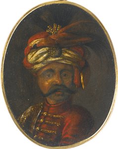 Soliman II - Suleiman II (1642-1691), Sultan fra det osmanske riket - Anonym - Andre halvdel av 1600-tallet. - Gouache på tre - 12x8,4 - Privat samling av Anonymous Anonymous